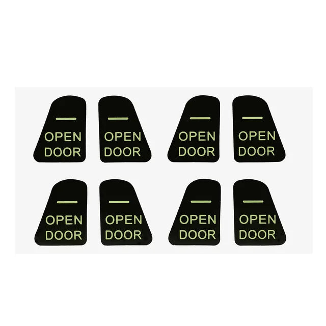 8pcs Luminous Car Open Door Button Stickers For Tesla Model 3 2022 Reminder Door Open Sticker Armrest Window Lift Button Switch