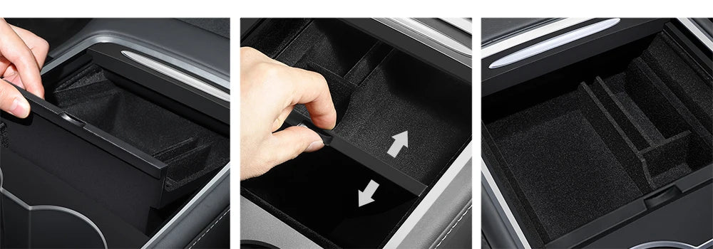 YZ For Tesla Model 3 Model Y 2021-2023  Center Console Organizer Car Tesla Car Armrest Hidden Storage Box Interior Accessories