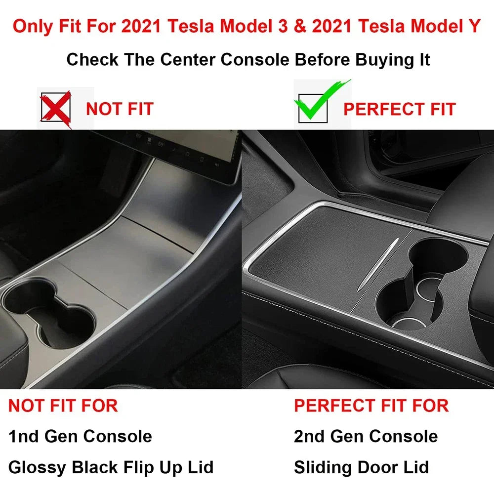 YZ For Tesla Model 3 Model Y 2021-2023  Center Console Organizer Car Tesla Car Armrest Hidden Storage Box Interior Accessories