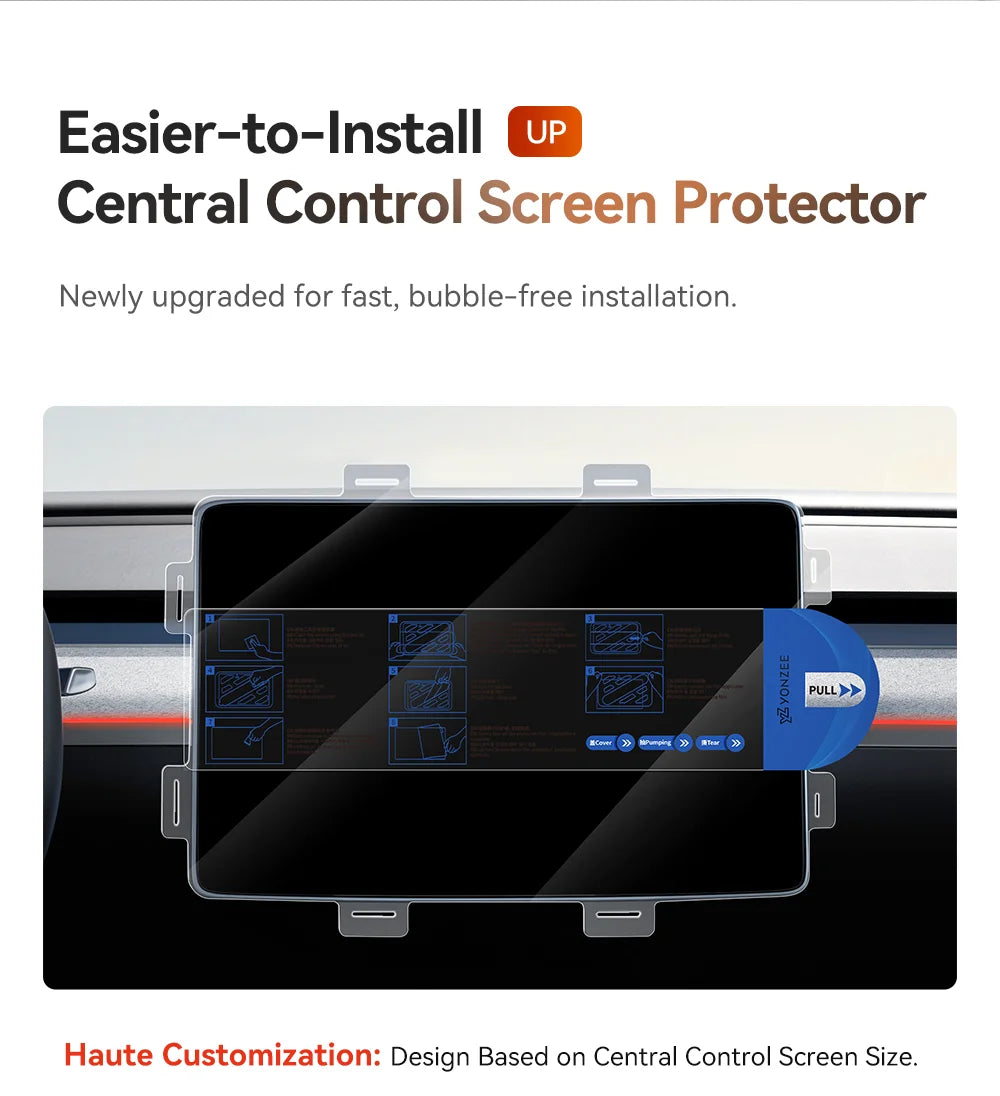 YZ Tempered Glass Screen Protector For Tesla Model 3 Y Center Console Anti Glare HD Film Protection Screen Protecto Accessories