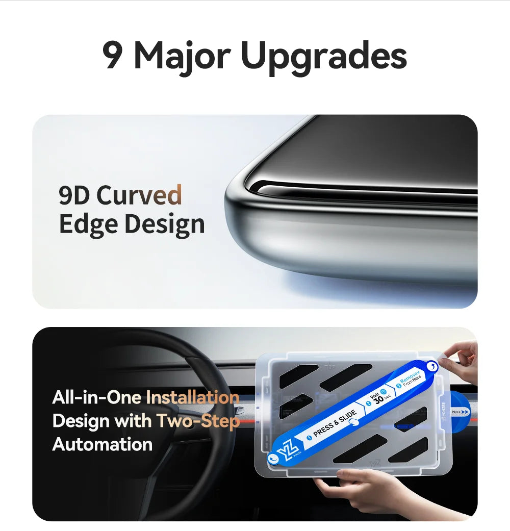 YZ Tempered Glass Screen Protector For Tesla Model 3 Y Center Console Anti Glare HD Film Protection Screen Protecto Accessories