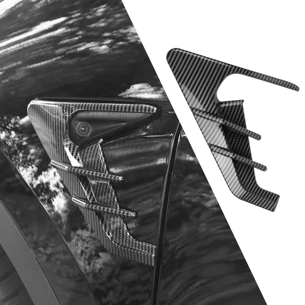 Car Side Camera Flanks Covers Spoiler Decorative Protector Guards Dustproof Carbon Fiber DIY Kit Accessories For Tesla Model 3 Y