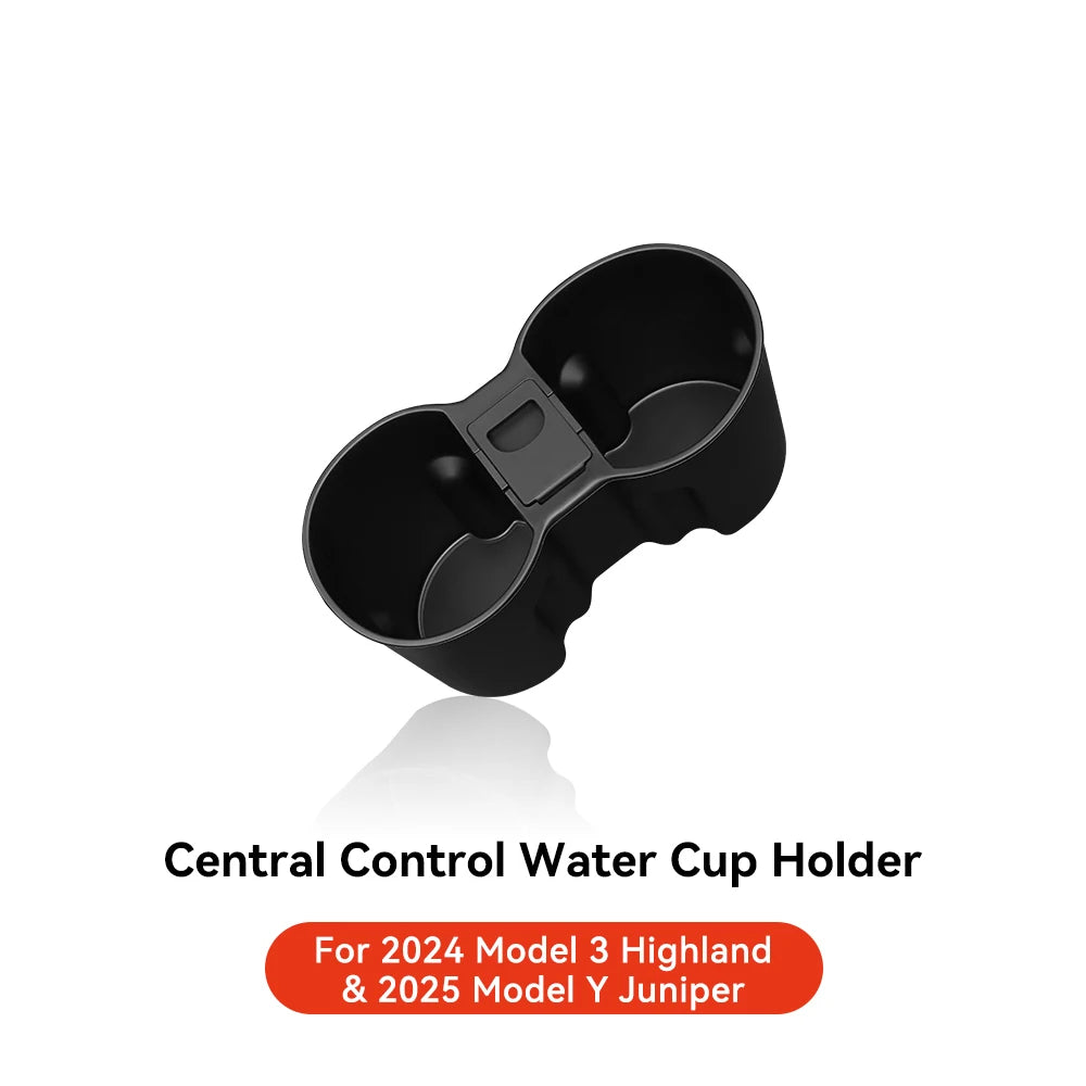 For Tesla Model 3 Highland 2025 Model Y 2021-2025 Center Armrest Hidden Storage Box Cup Holder Console Organizer Box Accessories