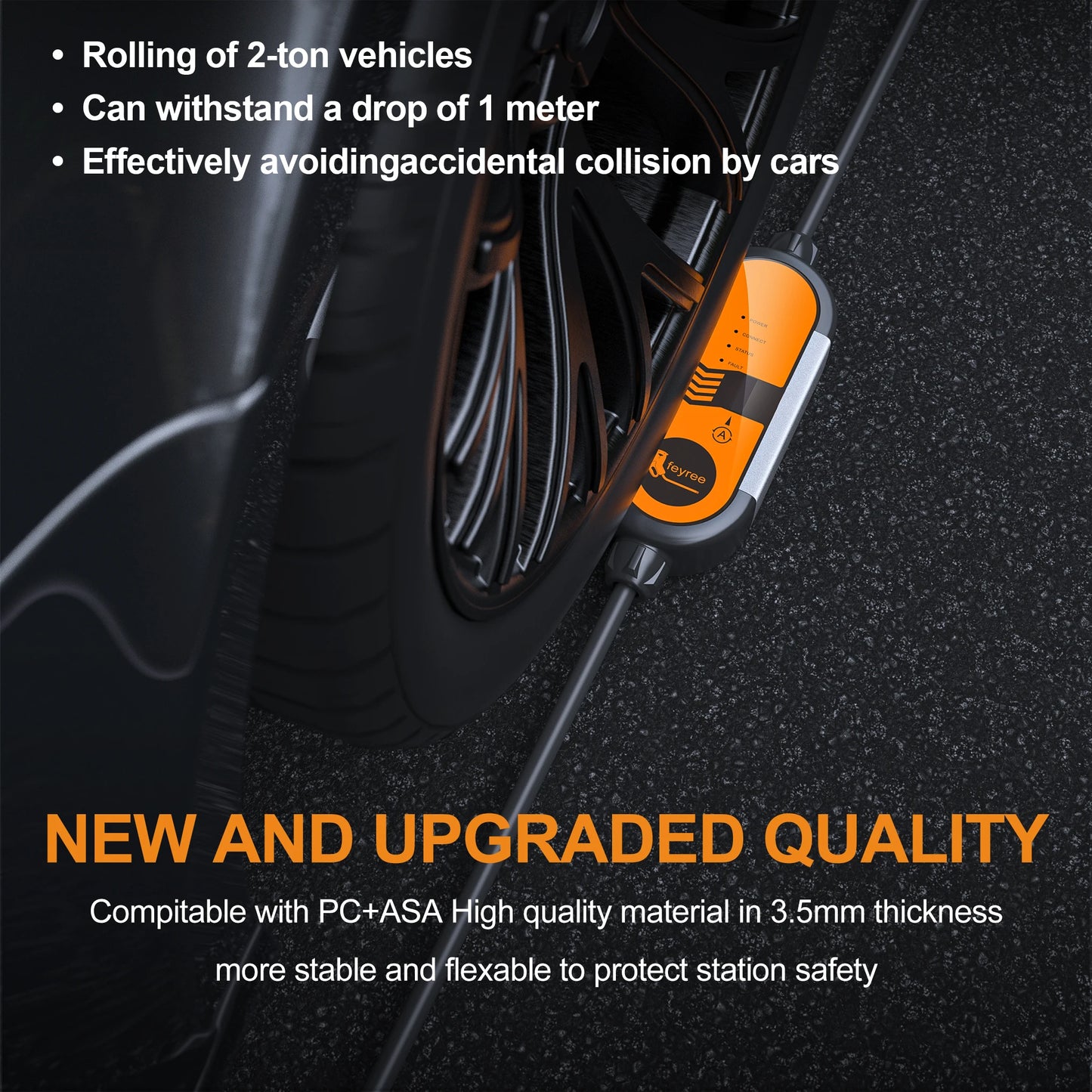 feyree Portable EV Charger 3.5KW 16A TS-NACS Charger Plug Charging Box Adjustable Current Fast Charging Compatible for Tesla Car