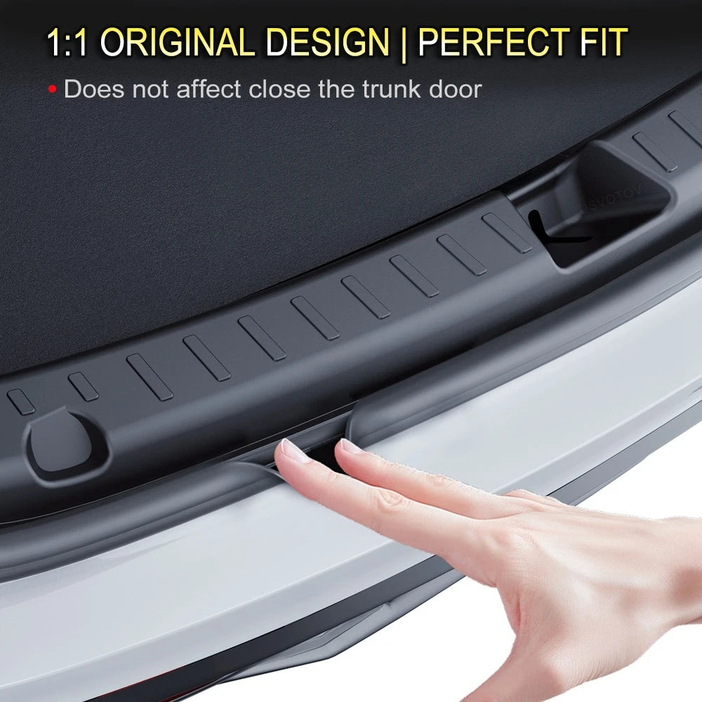 Rear Trunk Bumper Protector Guard For Tesla Model Y Juniper Launch Accessories 2025 2024 Trunk Threshold Sill Cover Mat Plate