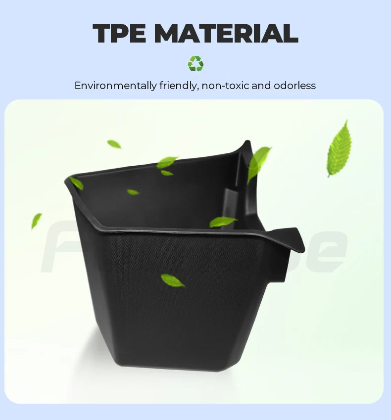 Futhope Car Trunk Side Storage Box For Tesla Model Y New juniper Flocking Cover Mat Partition Board Stowing Space Decoration