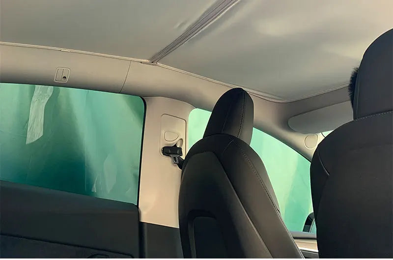 Sun Shades For Tesla Model Y Juniper 2025 LAUNCH Model 3+ Highland 2024 Ice Cloth Buckle Sun Glass Front Rear Sunroof Skylight