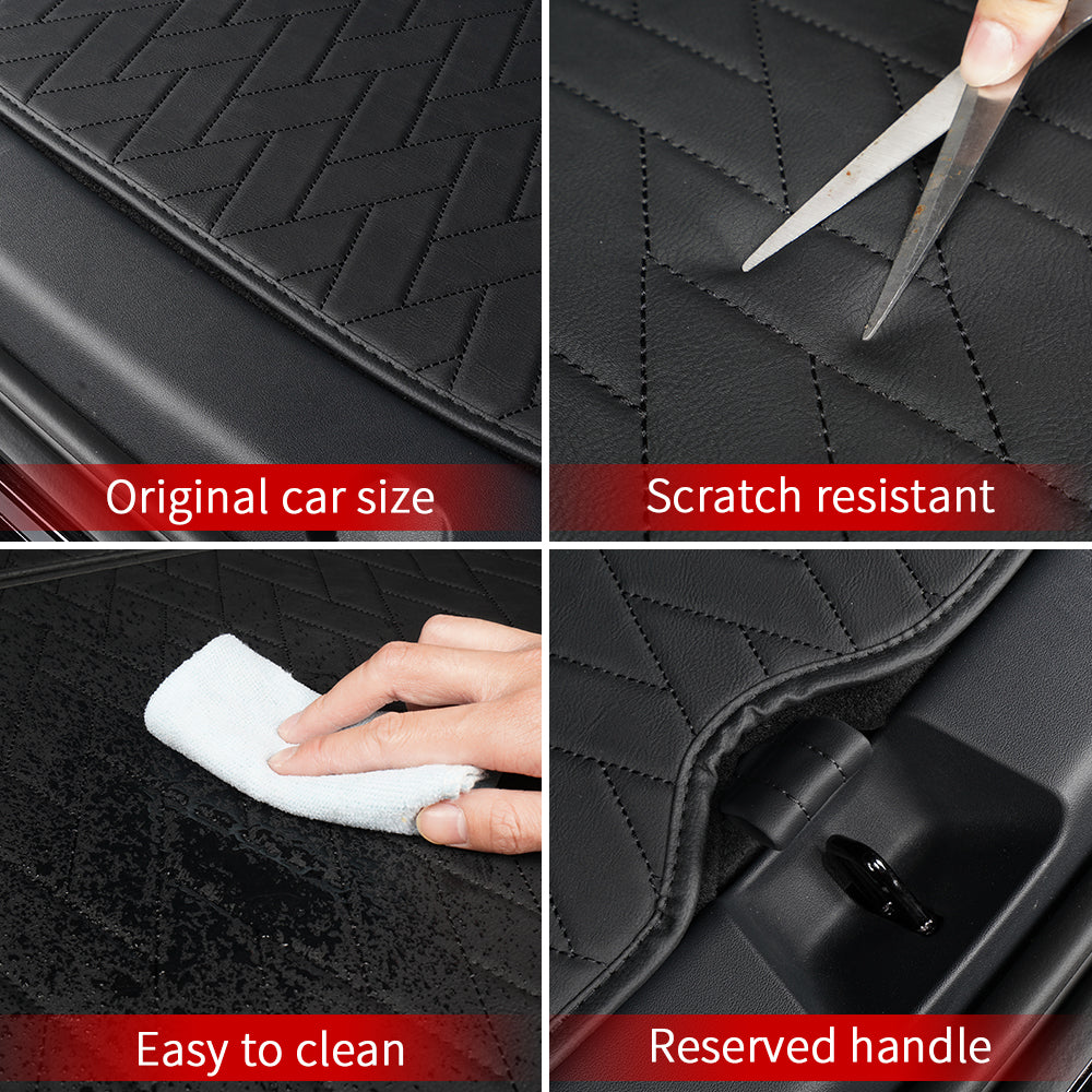 Front  rear Leather trunk For Tesla model Y trunk mat accessories 2020-2023  tesla y accessoires