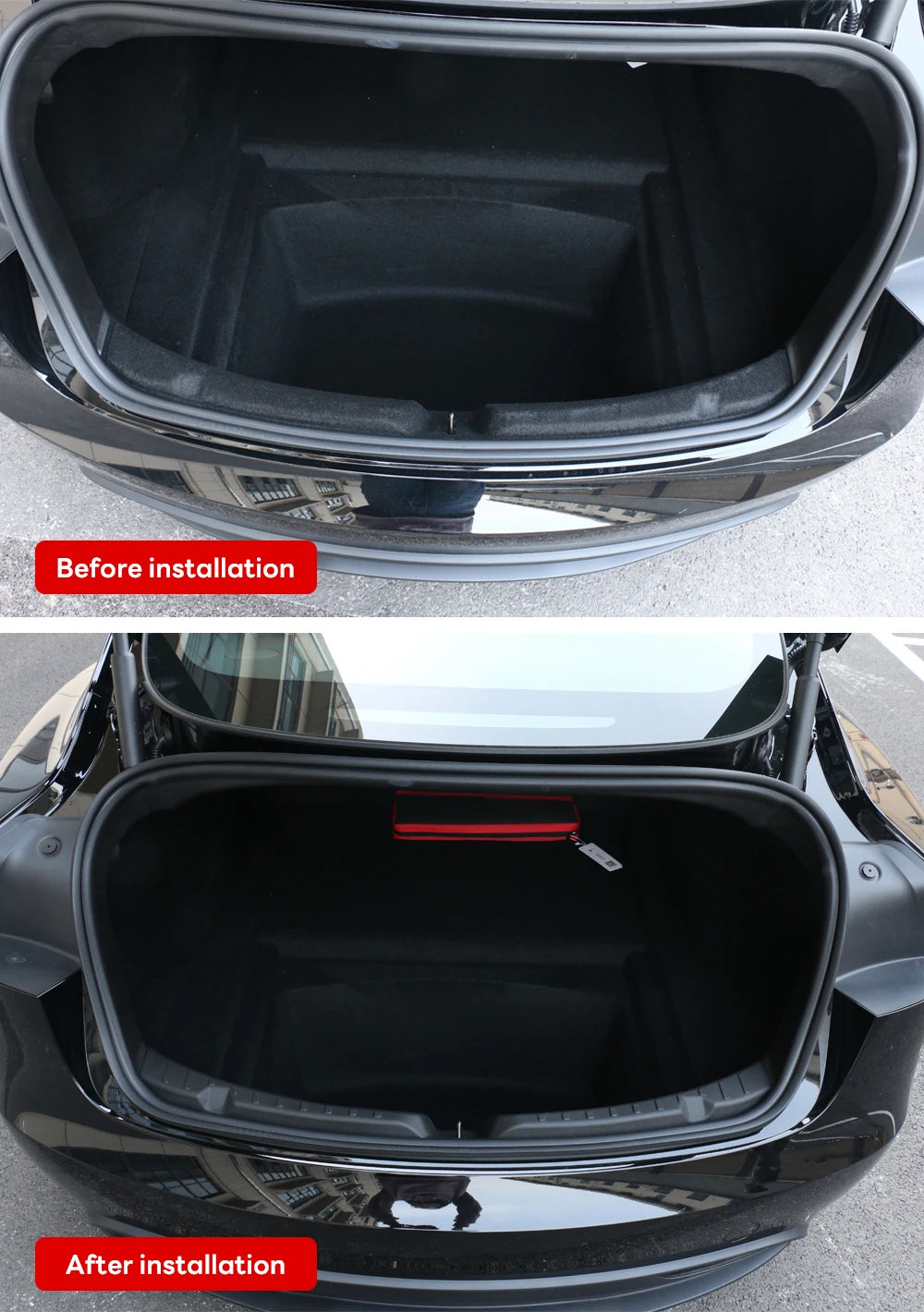 For Tesla New Model 3 Highland 2024 Trunk Threshold Strip TPE or Metal Back Sill Anti Scratch Protection Lid