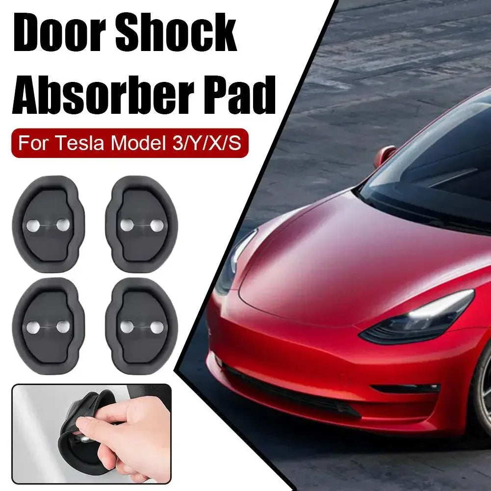 Door Shock Absorber Pad For Tesla Model 3 Y X S Highland 2024 2023 Flexible Lock Protector Silicone Auto Door Lock Latches Cover