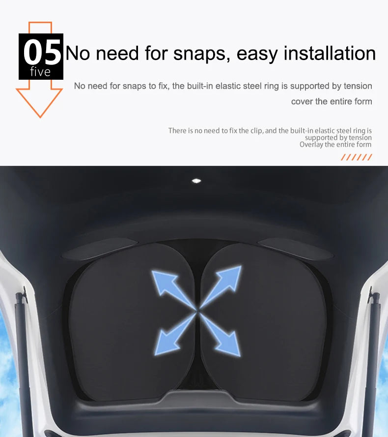 Car Sun Shade for Tesla Model 3 Y 2017-2025 Windshield Sunshade Cover Protector Front Side Window Privacy Blind Shading Kids