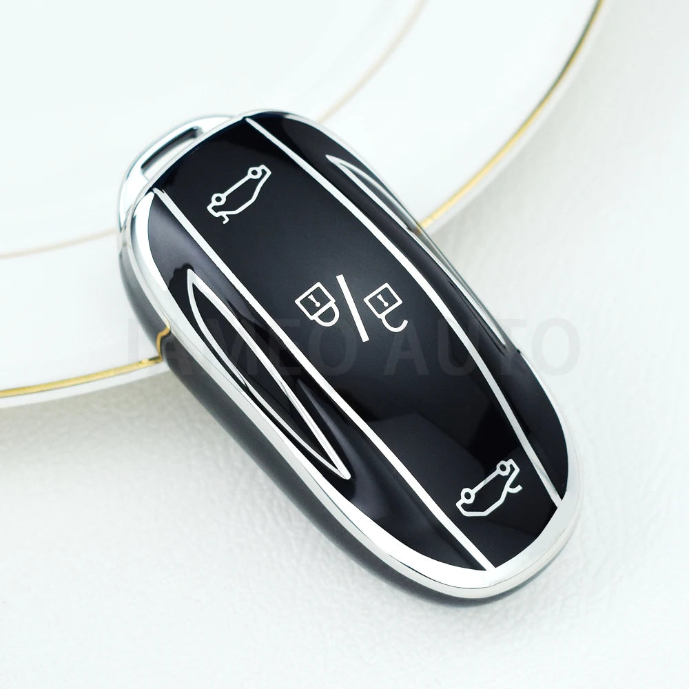 TPU Car Key Fob Case for Tesla Model 3 X S Y Key Fob Holder Keychain Accessories
