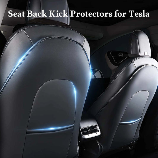 For Tesla Model Y Juniper Model 3 Highland 2017-2025 Back Seat Cover 2PCS Leather Protector Wear-Resistant Kick Seatback Mats