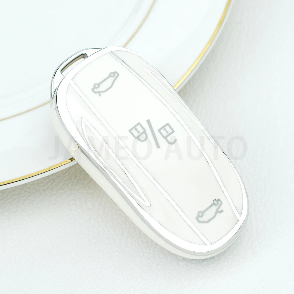 TPU Car Key Fob Case for Tesla Model 3 X S Y Key Fob Holder Keychain Accessories