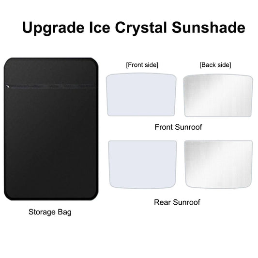 Sun Shades For Tesla Model Y Juniper 2025 LAUNCH Model 3+ Highland 2024 Ice Cloth Buckle Sun Glass Front Rear Sunroof Skylight