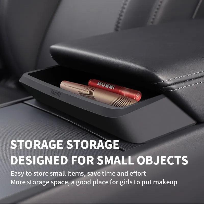 For Tesla Model 3 HIghland Armrest Glasses Storage Box For 2024 Tesla Model 3 Silicone Phone Storage Pocket