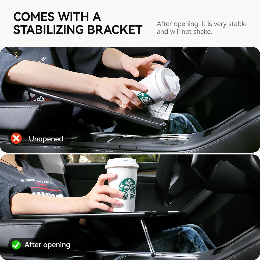 YZ Table Desk For Tesla Model 3 Y Highland Juniper 2021-2025 Car Steering Wheel Laptop Tray Food Desk Portable Office Table