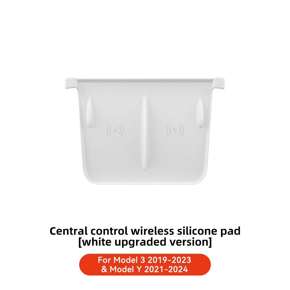 YZ For Tesla Model 3 Y Highland Juniper 2021-2025 Silicone Anti-skid Pad For Tesla Car Phone Wireless Charging Pad Accessories