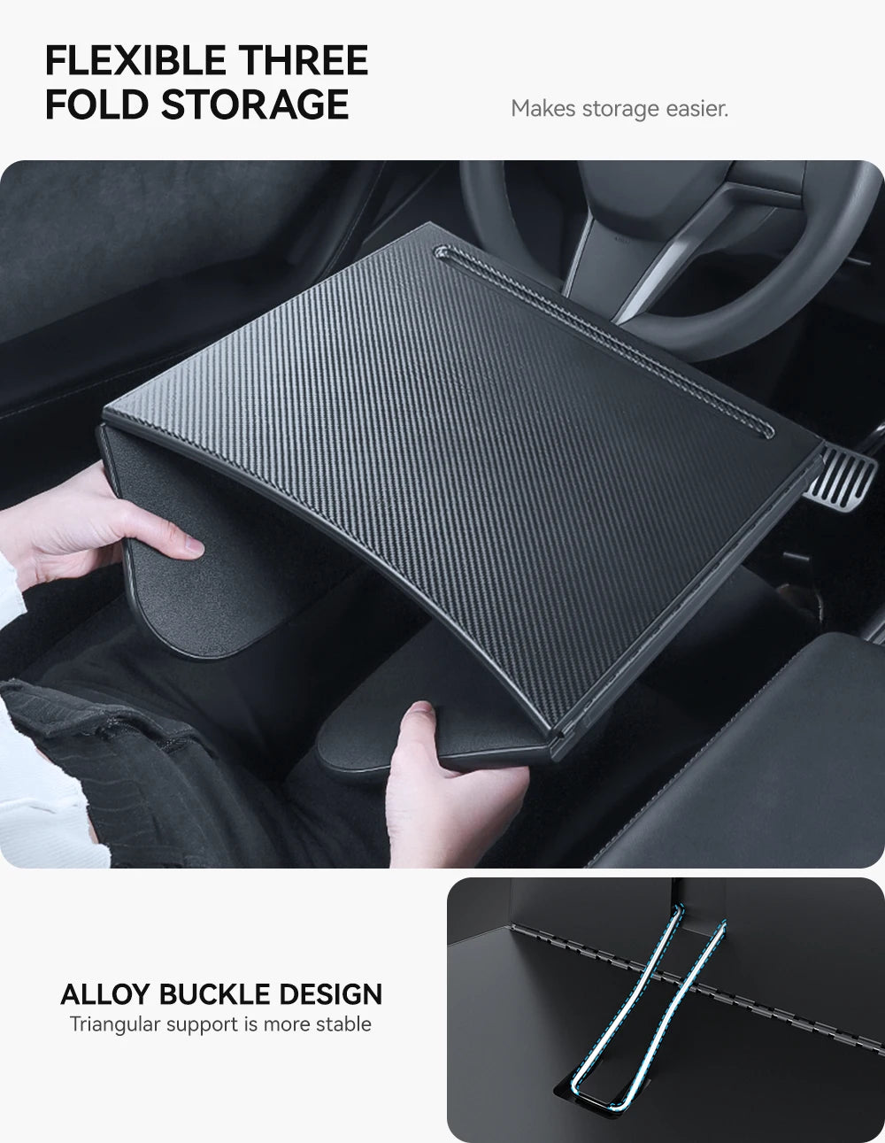 YZ Table Desk For Tesla Model 3 Y Highland Juniper 2021-2025 Car Steering Wheel Laptop Tray Food Desk Portable Office Table