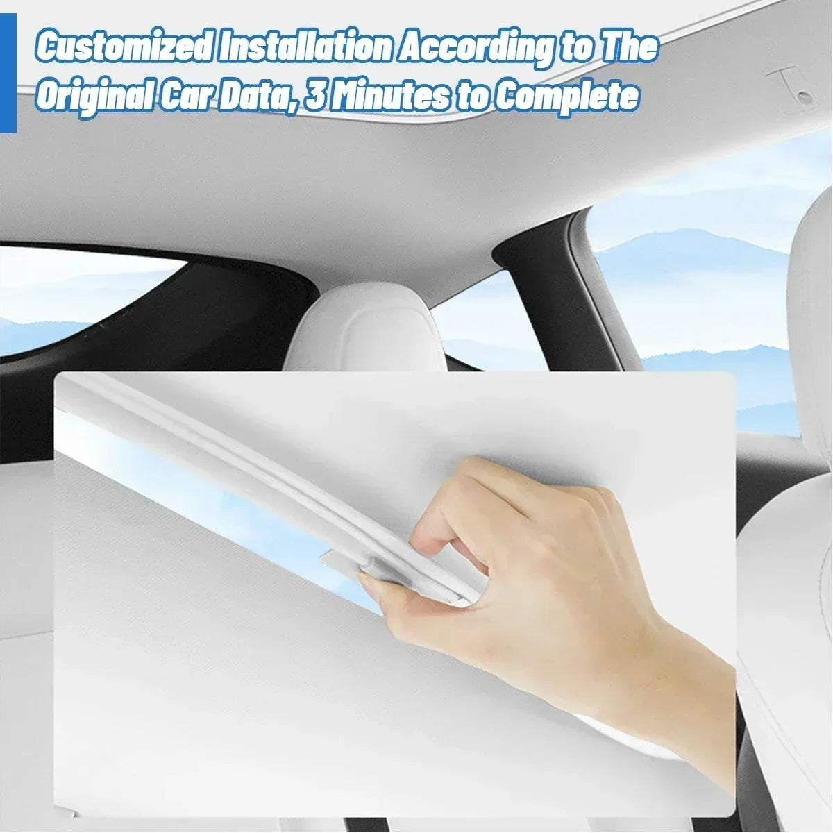 Sunroof Sunshades for Tesla Model 3 HIGHLAND 2024 Model Y JUNIPER 2025 Ice Cloth Buckle Sun Pare Glass Skylight Accessories