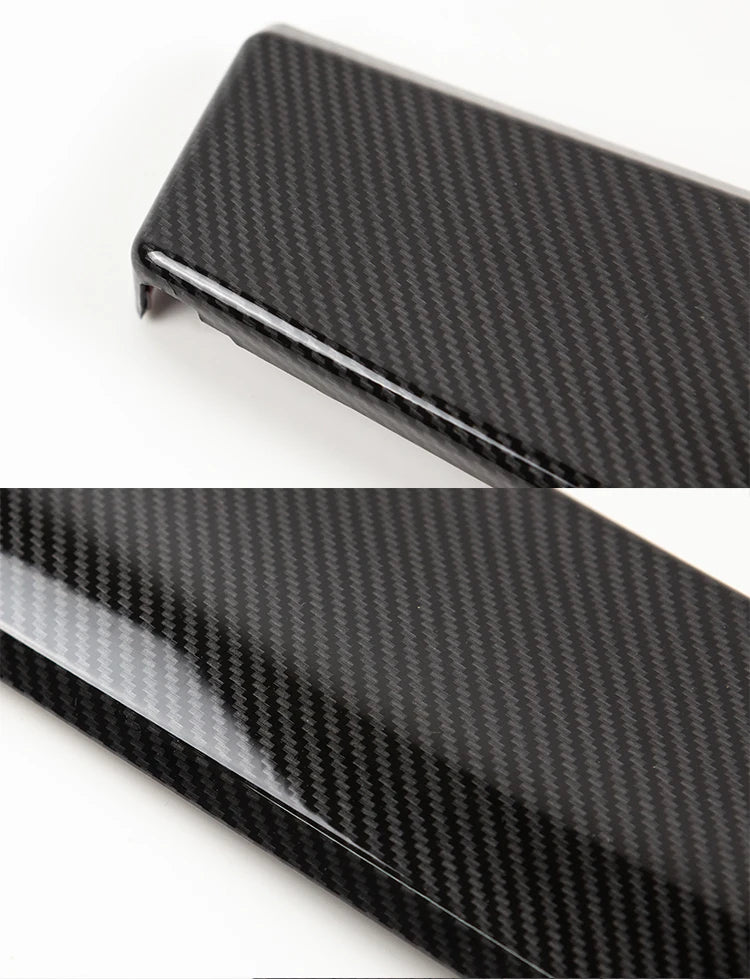 Heenvn For Tesla Model 3 2023 Carbon Fiber ABS Car Center Console Panel Trim Model Y 2022 Accessories Tesla Model 3 Dashboard