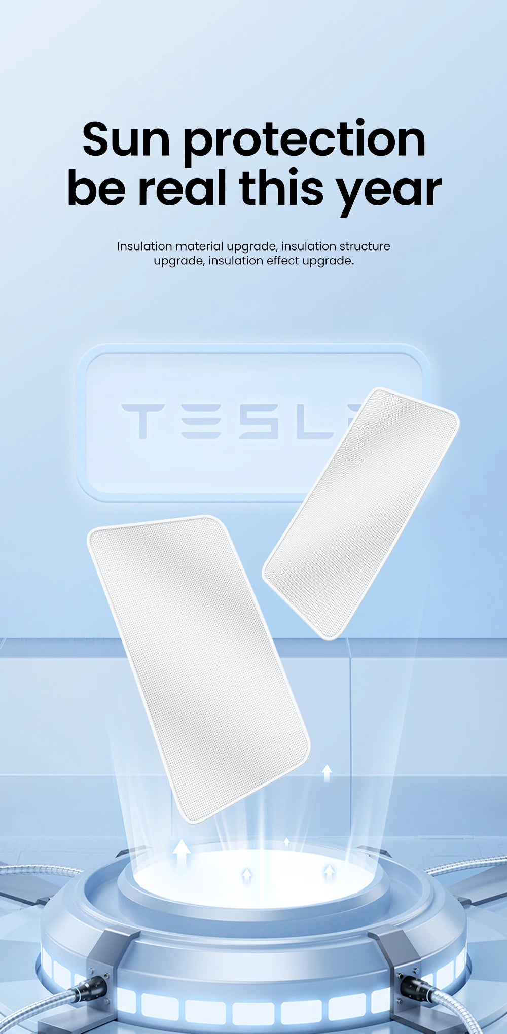 YZ For Tesla Model 3 Y Highland 2021-2024 sun visor for car Upgrade Ice Cloth Buckle Sun Shades Glass Roof Skylight Vehicle