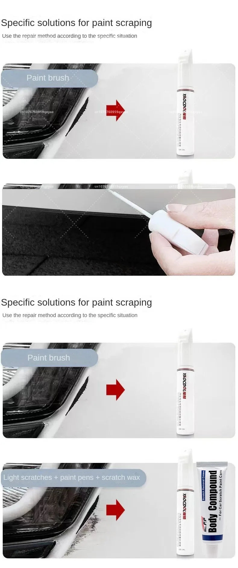 For Tesla Model 3 Y X S Car Paint repair pen Car touch up pen Black white Tesla wheel paint repair agent Paint repair set