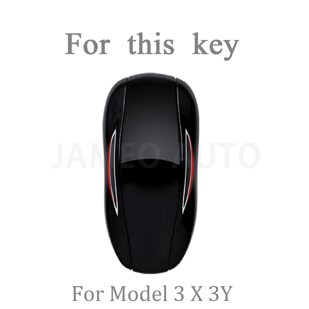 TPU Car Key Fob Case for Tesla Model 3 X S Y Key Fob Holder Keychain Accessories
