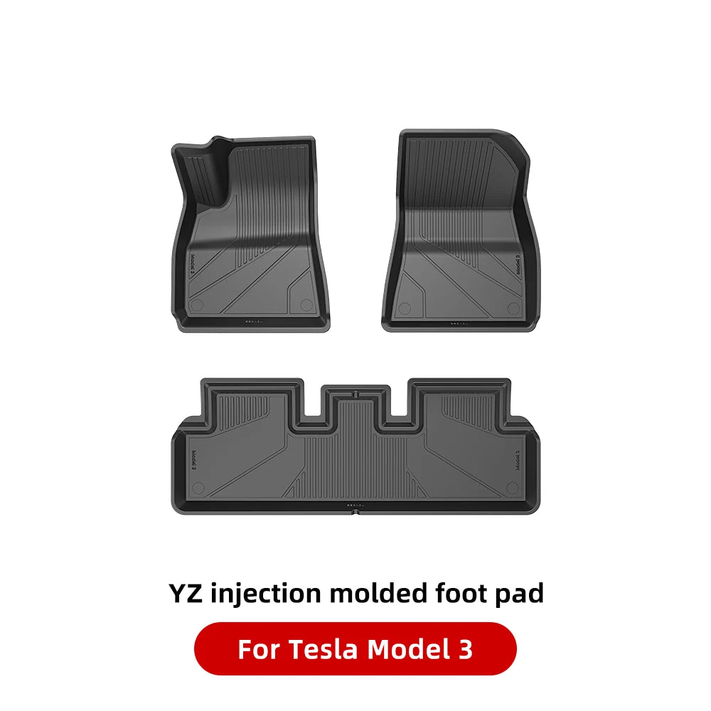 YZ For Tesla Model Y Model 3 All-Weather Waterproof TPE Seat Cover Foot Pad Trunk Mats 2021-2023 Tesla  Car Accessories