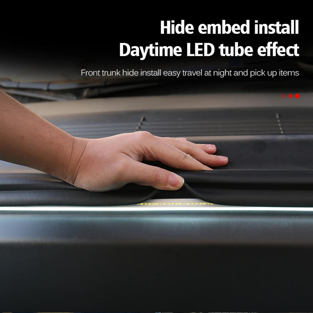 LED Car Front Trunk Light Strip Easy Install Flexible Auto Modified Lighting Neon Lamp for Tesla Model 3 Y S X led interior Lamp