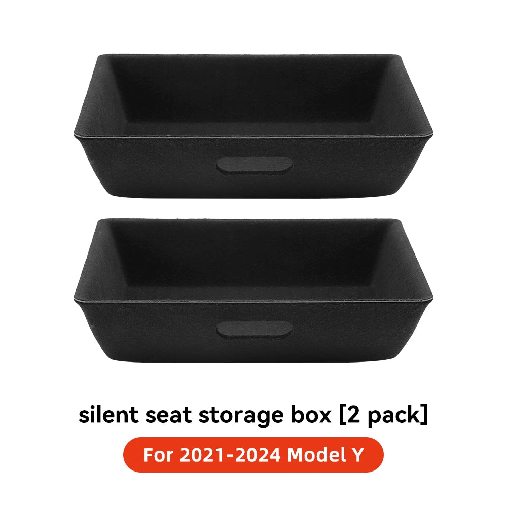 YZ For Tesla Model Y Juniper 2025 Underseat Storage Box Seats Drawer TPE Hidden Storage Tray Push Pull Car Organizer Accessories