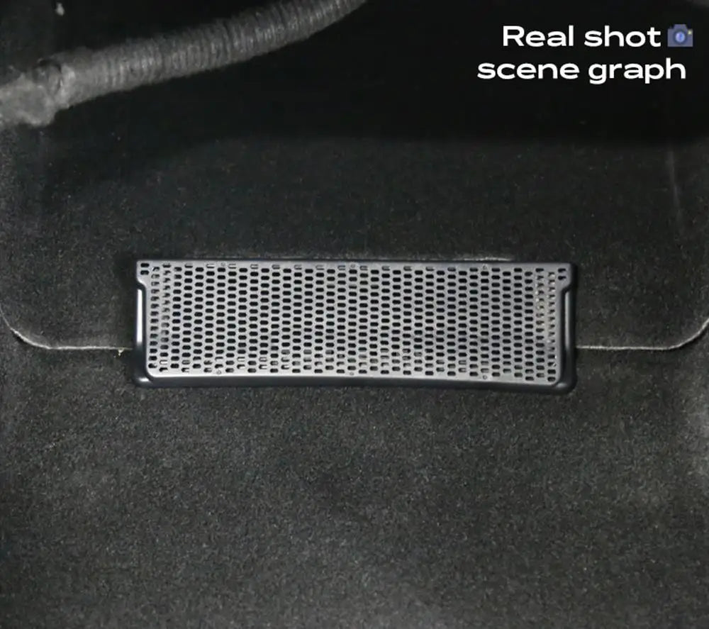 For Tesla Model Y 2020-2023 Car Air Conditioner Outlet Protection Cover Rear Air Vent Mask Under Seat Anti Dust Prevent 2pcs