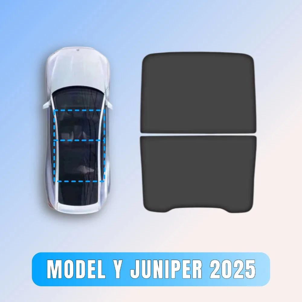 Sunroof Sunshades for Tesla Model 3 HIGHLAND 2024 Model Y JUNIPER 2025 Ice Cloth Buckle Sun Pare Glass Skylight Accessories