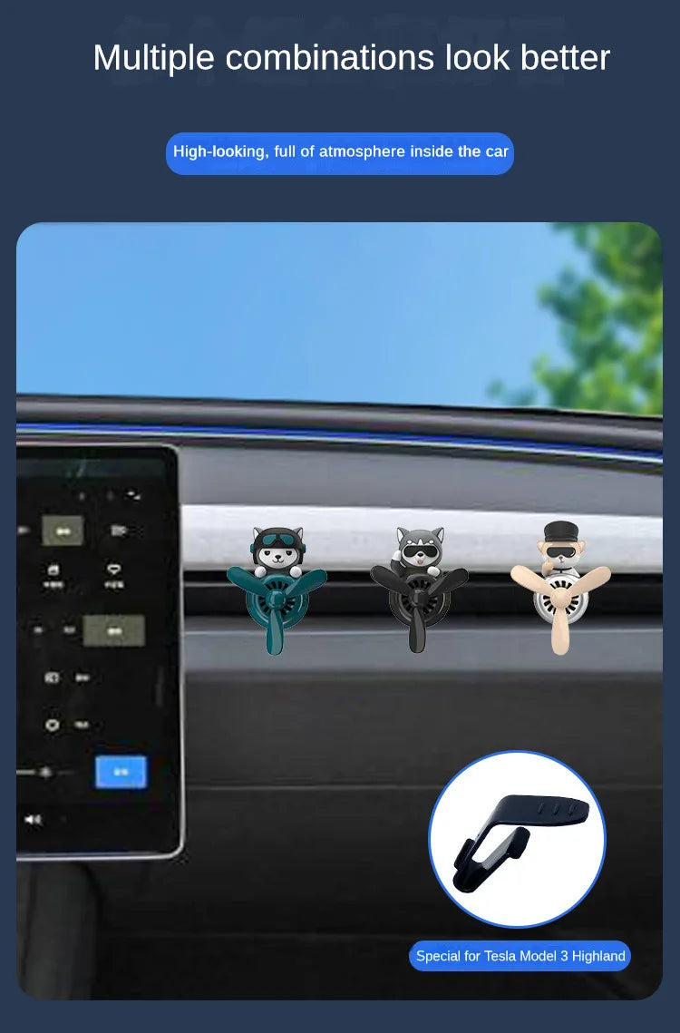 for Tesla Model 3 Highland 2024 Air Conditioner Outlet Clip Air Vent Freshener Car Gadget Interior Accessories Model3 Model Y