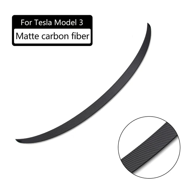 For Tesla Model 3 Performance Spoiler Original Trunk Wing ABS Black Carbon Fiber Tesla Model 3 2017-2023 Accessories