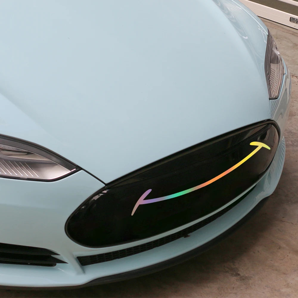 Car Sticker For Tesla Model Y 3 Smile Happy Day Front Bumper Stickers Car PVC Decals Waterproof Vinyl Film Auto Accessories