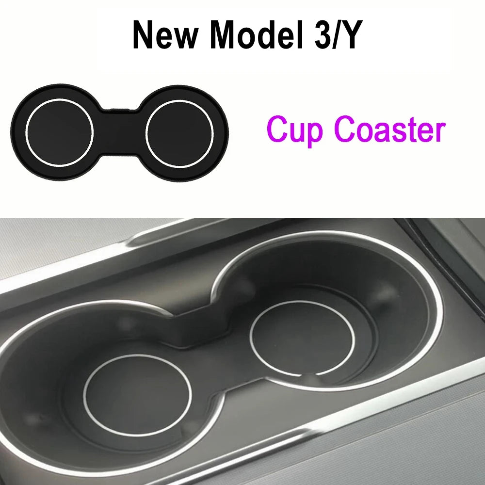 Center Console Trays for Tesla Model Y Juniper 2025 Launch Model 3 Highland Organizer Accessories Armrest Storage Box Cup Holder