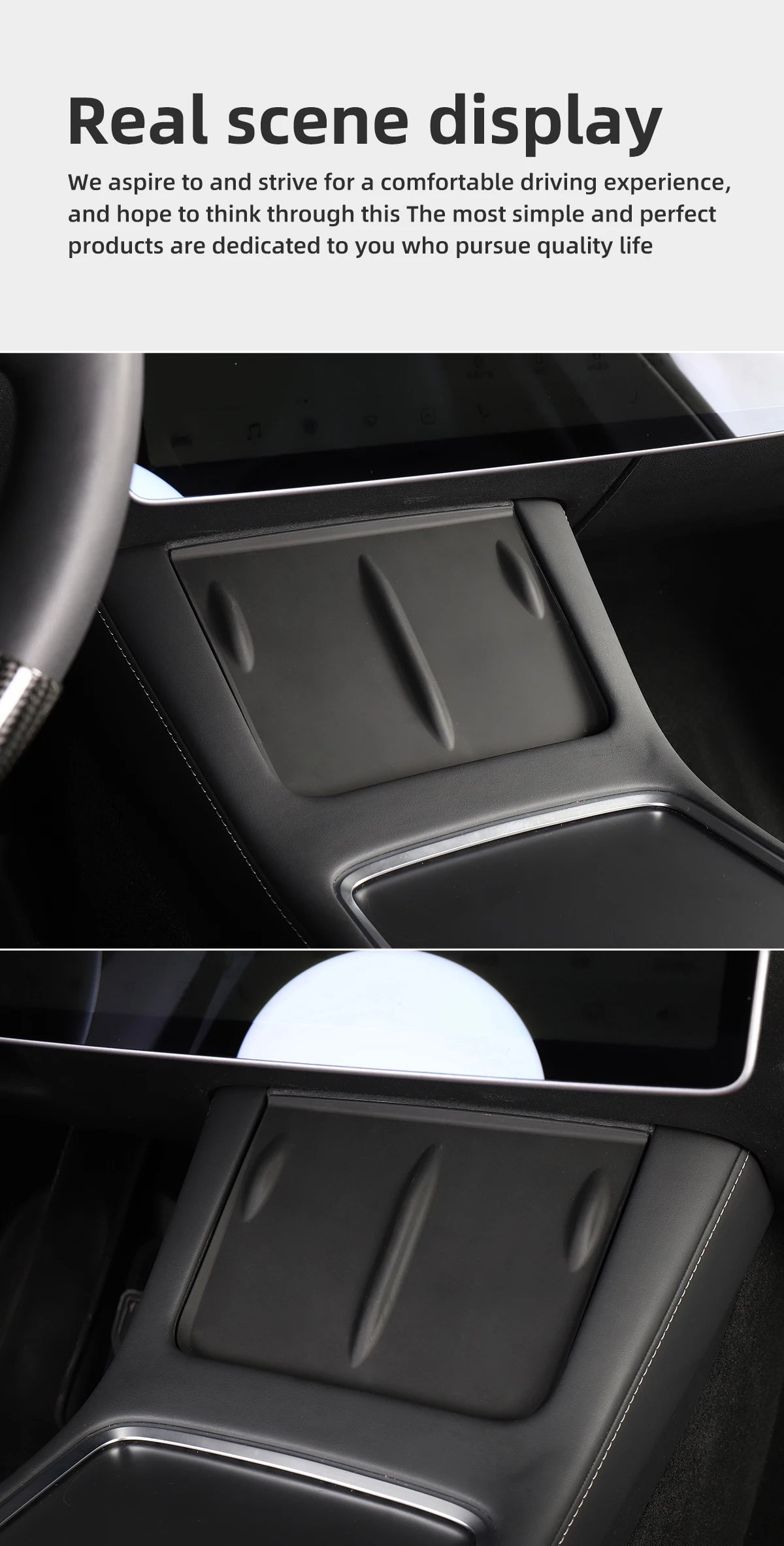 Wireless Charger Pad For Tesla Model 3 Y S X Highland 2024 2023 2022 Accessories Center Console Organizer Charging Station Mats