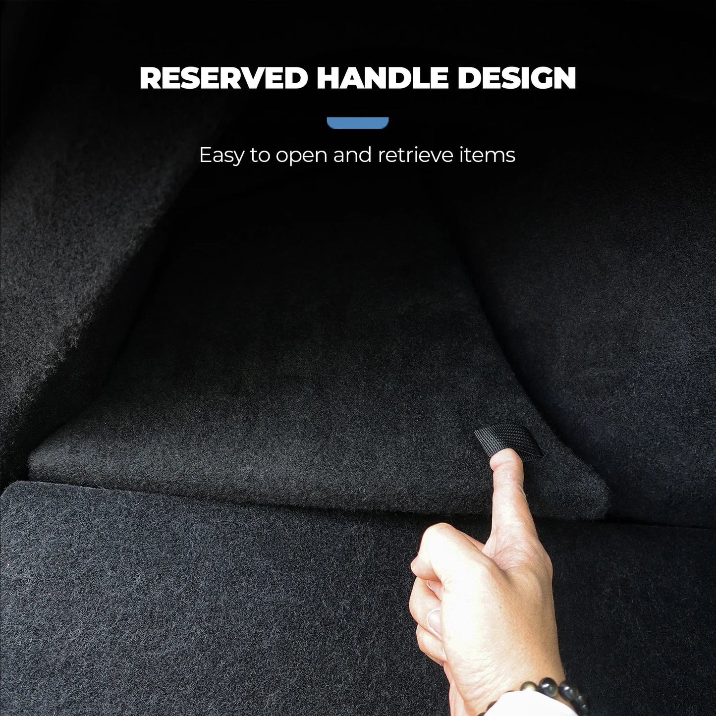 Futhope Car Trunk Side Storage Box For Tesla Model Y New juniper Flocking Cover Mat Partition Board Stowing Space Decoration