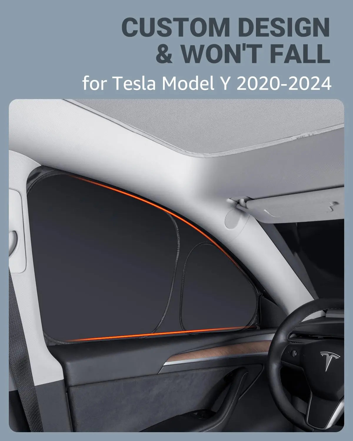 Car Sun Shade for Tesla Model 3 Y LAUNCH 2024 2025 Windshield Sunshade Cover Protector Front Side Window Privacy Blind Shading