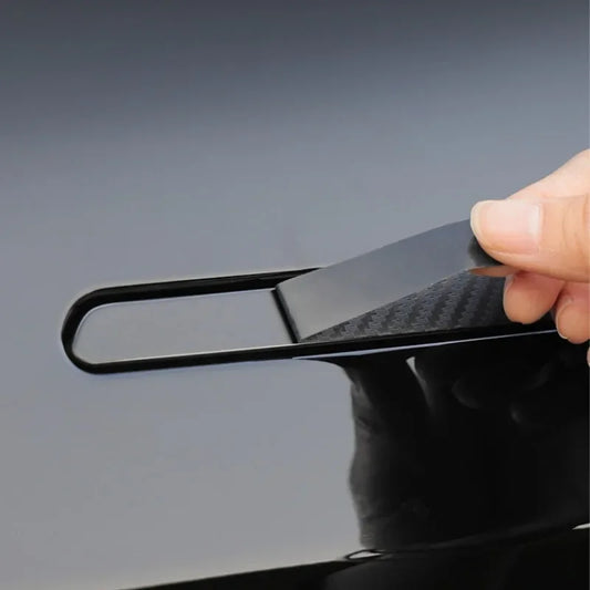 For Tesla Model 3 Y Carbon Fiber ABS Styling Premium Durable Accessories model3 2024 Car Door Handle Cover Protector Sticker