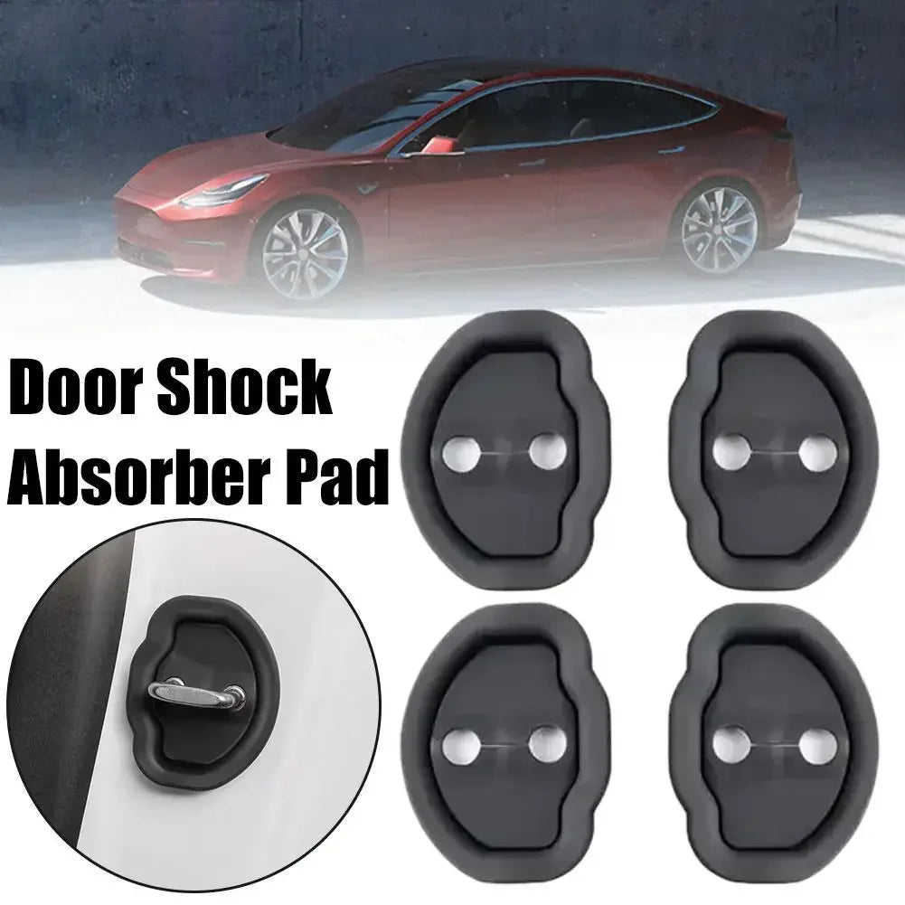 Door Shock Absorber Pad For Tesla Model 3 Y X S Highland 2024 2023 Flexible Lock Protector Silicone Auto Door Lock Latches Cover