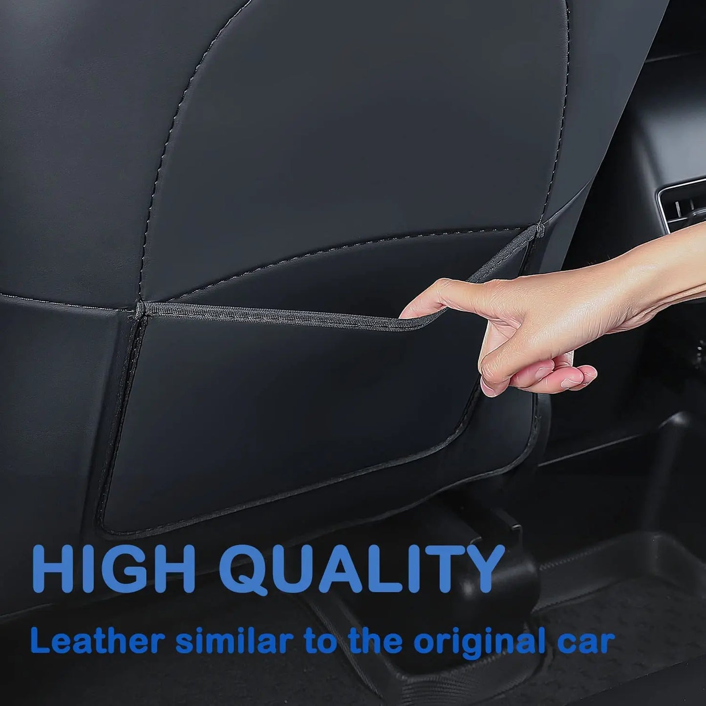 For Tesla Model Y Juniper Model 3 Highland 2017-2025 Back Seat Cover 2PCS Leather Protector Wear-Resistant Kick Seatback Mats