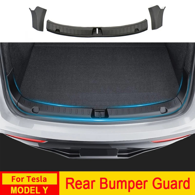 Rear Trunk Bumper Protector Guard For Tesla Model Y Juniper Launch Accessories 2025 2024 Trunk Threshold Sill Cover Mat Plate