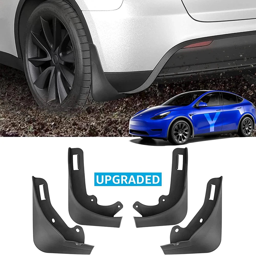 Mud Flaps for Tesla 2020 - 2024 2025 Model Y Juniper Splash Guards Fender No Drilling No Tape All Weather Mudflaps Accessories