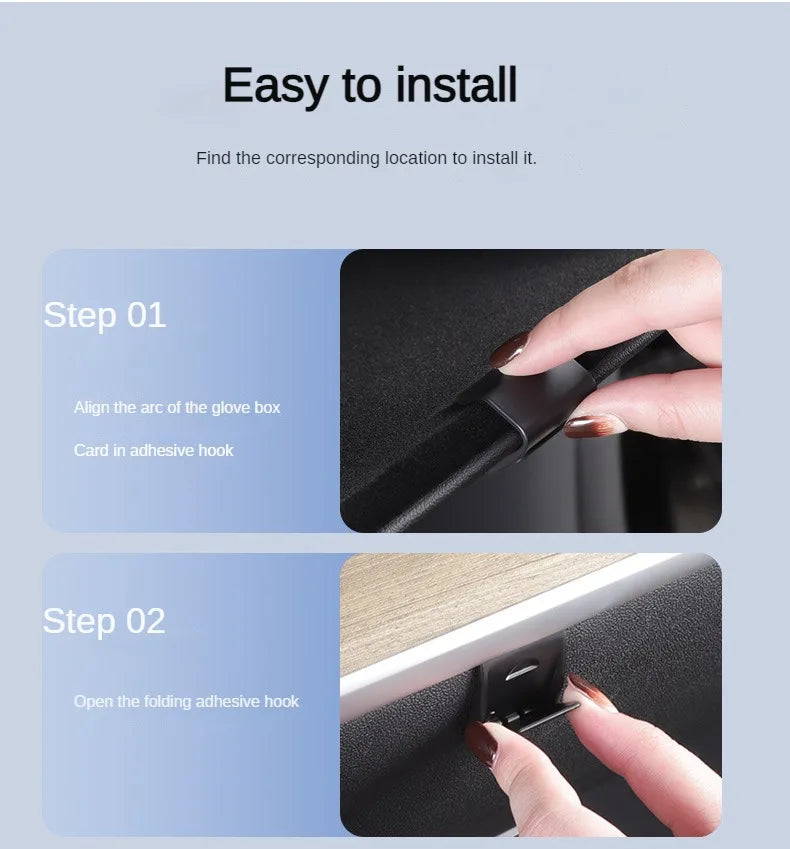 Glove Box Hidden Hook For Tesla Model 3 Highland 2024 Model Y Passenger Purse Bag Hanger Umbrella Holder New Model3 Accessories