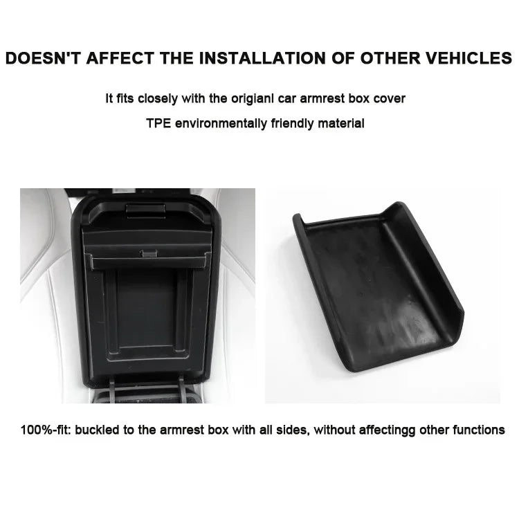 For Tesla Model 3 Y 2023 2024 Juniper 2025 Accessories Armrest Protector Box Cover TPE Center Console Panel Pad Model3 Highland