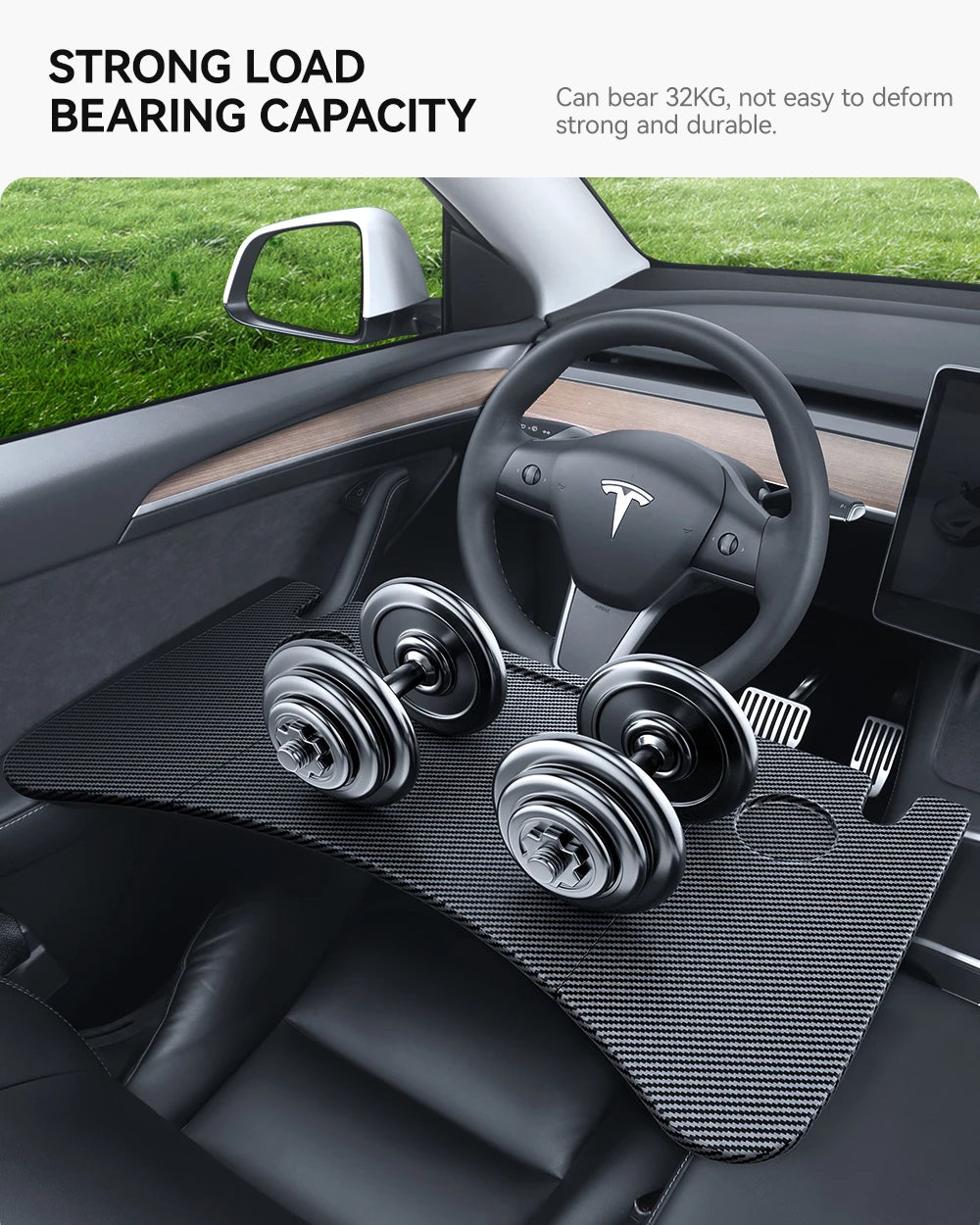 YZ Table Desk For Tesla Model 3 Y Highland Juniper 2021-2025 Car Steering Wheel Laptop Tray Food Desk Portable Office Table