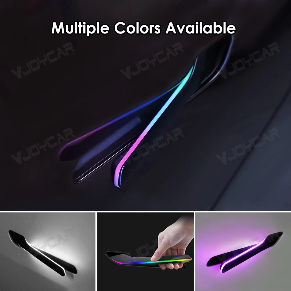 2025 Update 6th Gen Wireless Auto Presenting Door Handle for Tesla Model Y / 3 / 3 Highland / Y Juniper Colorful / One LED Light