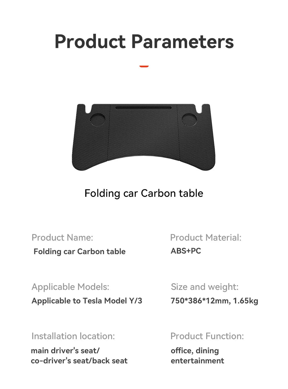 YZ Table Desk For Tesla Model 3 Y Highland Juniper 2021-2025 Car Steering Wheel Laptop Tray Food Desk Portable Office Table